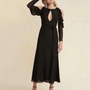 LPA Black Long Sleeve Ruffle Dress size M